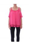 TUNIC SHOULDERS DENUDEES 9169 FUSHIA