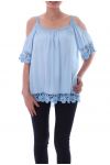 TUNIC SHOULDERS DENUDEES 9169-BLUE