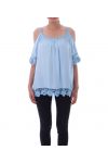 TUNIC SHOULDERS DENUDEES 9169-BLUE