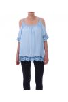 TUNIC SHOULDERS DENUDEES 9169-BLUE