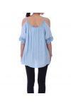 TUNIEK SCHOUDERS DENUDEES 9169-BLAUW