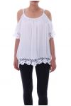 TUNIC SHOULDERS DENUDEES 9169 WHITE