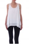 TOP SCHIENA IN PIZZO 9143 BIANCO