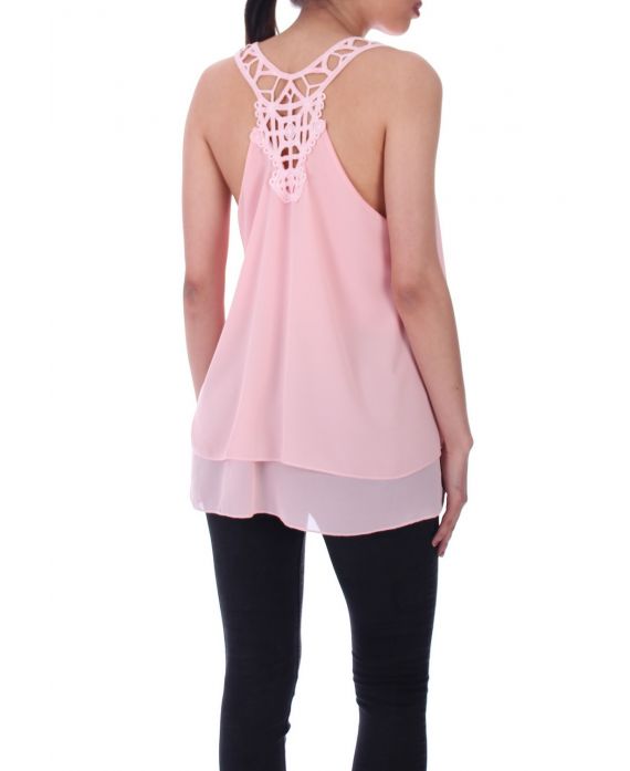 TOP DE ENCAJE CON ESPALDA 9143 ROSA