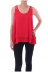 TOP DE ENCAJE CON ESPALDA 9143 ROJO