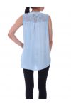 BLOUSE LACE 9141 BLAUW