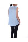 BLOUSE LACE 9141 BLAUW