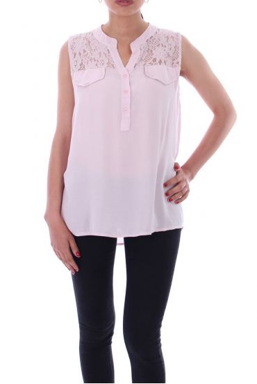 BLUSA DE ENCAJE ROSA 9141