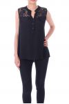 BLUSA DE ENCAJE 9141 NEGRO