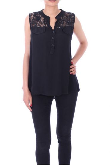 BLUSA DE ENCAJE 9141 NEGRO