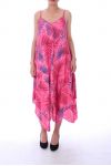 DRESS PRINT TROPICAL 9140 FUSHIA