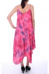 KLEID BEDRUCKTE TROPICAL 9140 FUSHIA