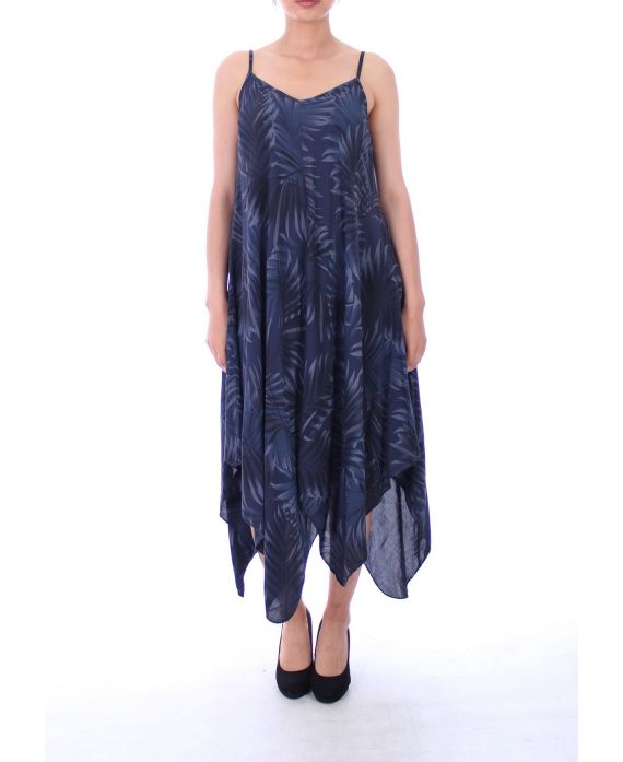 DRESS PRINT TROPICAL 9140 NAVY