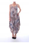 DRESS PRINT TROPICAL 9140 BEIGE