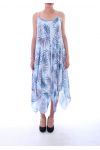 DRESS PRINT TROPICAL 9140 BLUE