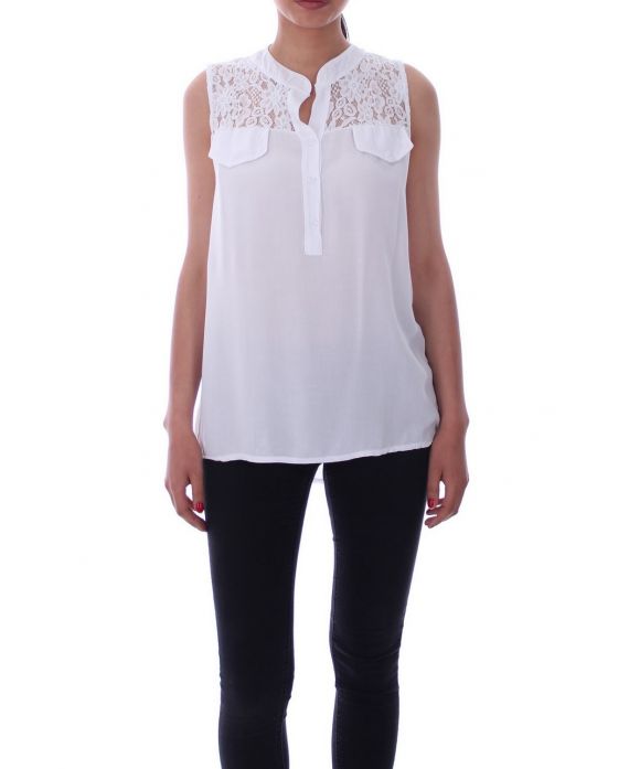 BLUSA DE ENCAJE 9141 BLANCO