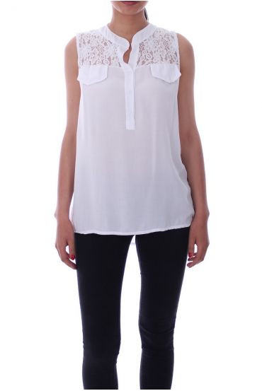 BLUSA DE ENCAJE 9141 BLANCO