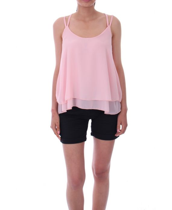 TOP BACK CROSS PINK