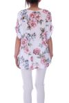 TOP IMPRIME FLEURS 9170 BLANC