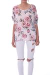 TOP IMPRIME FLEURS 9170 ROSE