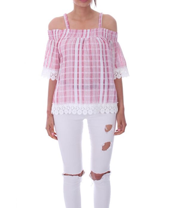 TOP SHOULDERS DENUDEES 9171 ROSE