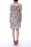 DRESS PRINTS FLORAL 9177 MILITARY GREEN