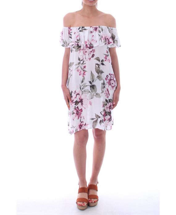 DRESS PRINTS FLORAL 9177 WHITE