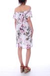 JURK PRINTS VAN BLOEMEN 9177 WIT