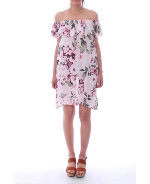 KLEID GEDRUCKT BLUMEN 9177 ROSA