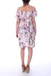 JURK PRINTS VAN BLOEMEN 9177 ROZE