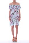 KLEID GEDRUCKT BLUMEN 9177 BLAU