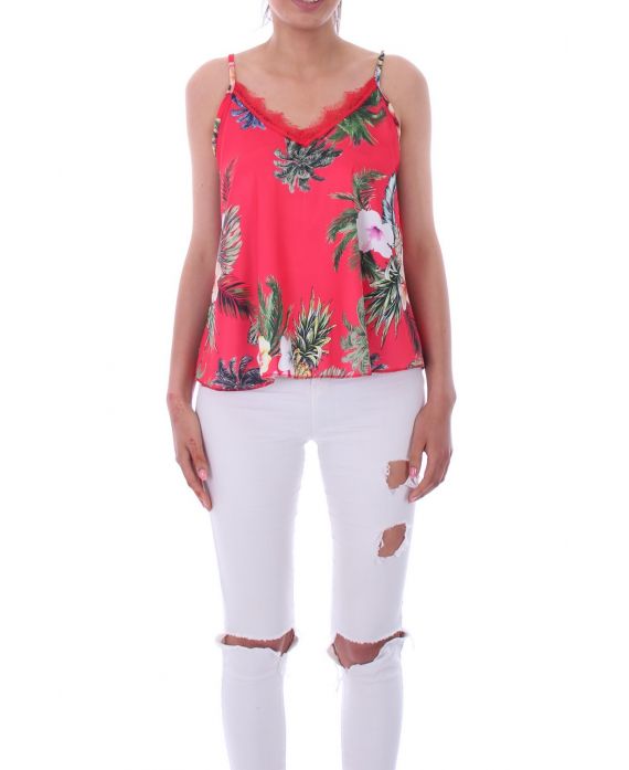 TOP PRINT FLORAL 9178 RED