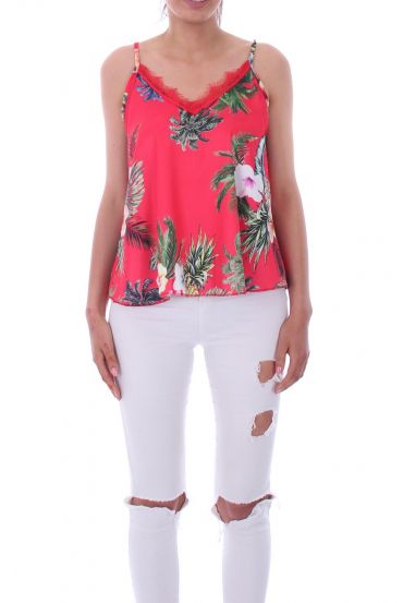 TOP PRINT FLORAL 9178 RED