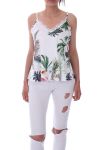 TOP STAMPA FLOREALE 9178 BIANCO