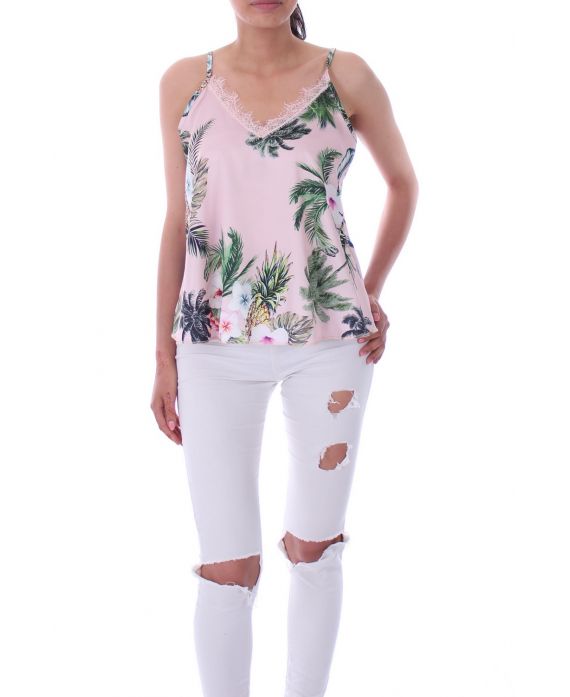 CAMISOLA FLORAL 9178 ROSA