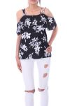 TOP FLORAL DRUCKT 9180 SCHWARZ