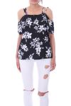 TOP FLORAL DRUCKT 9180 SCHWARZ