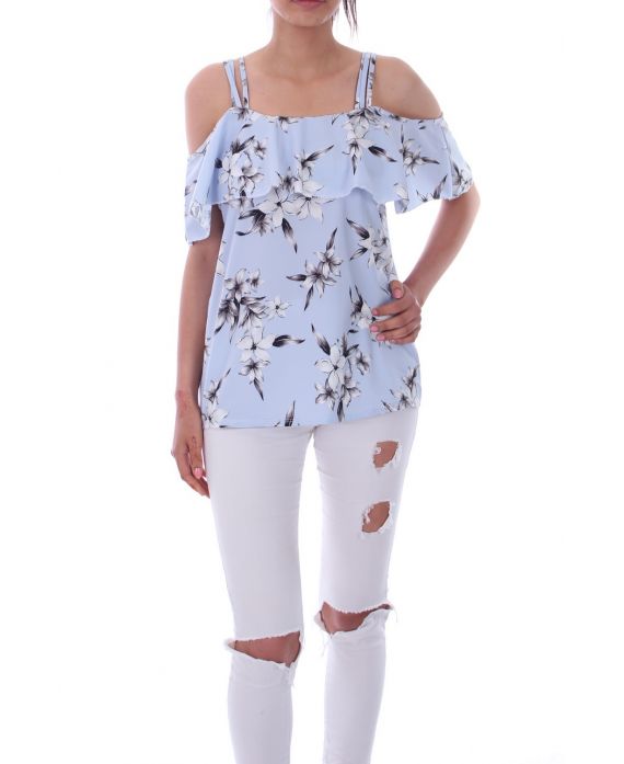 TOP FLORAL DRUCKT 9180 AZUR