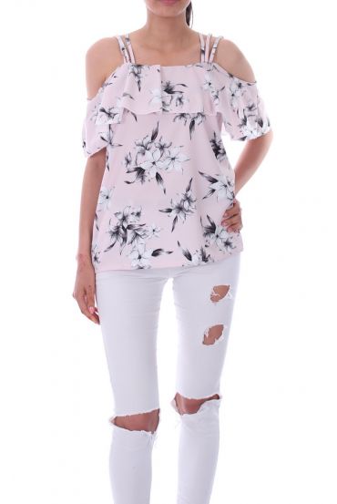 TOP FLORAL DRUCKT 9180 ROSA