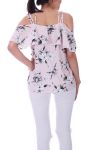 TOP IMPRIME FLORAL 9180 ROSE