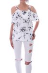 TOP STAMPA FLOREALE 9180 BIANCO