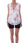 TOP CREMALLERAS FLORES 9182 BLANCO