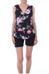 TOP CREMALLERAS FLORES 9182 NEGRO