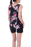 TOP CREMALLERAS FLORES 9182 NEGRO