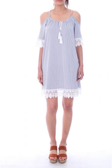 DRESS HAS STRIPES 9183 NAVY