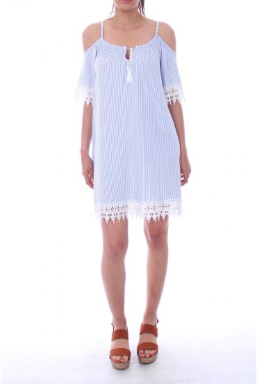 DRESS HAS STRIPES 9183 BLUE