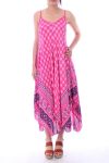 DRESS PRINTED 9185 FUSHIA