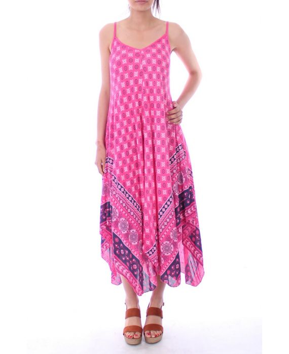 DRESS PRINTED 9185 FUSHIA