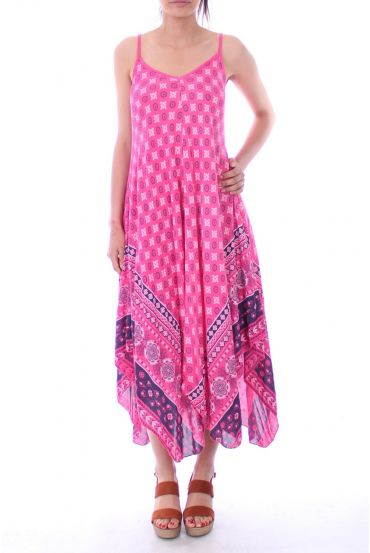 KLEID BEDRUCKTE 9185 FUSHIA