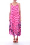 KLEID BEDRUCKTE 9185 FUSHIA